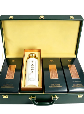 五谷传奇天地良心 甘肃白酒52度浓香型 整箱皮箱装 高档礼盒500ml