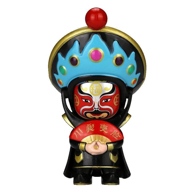 变脸川剧娃娃熊猫玩具国粹脸谱玩偶摆件四川成都特产纪念品送老外