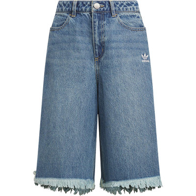 Adidas/阿迪达斯正品三叶草女士牛仔梭织宽松五分短裤KB5432