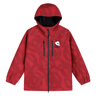 「蜀绣」新春系列熊猫户外亲子款单层冲锋衣2026春季防泼水登山服