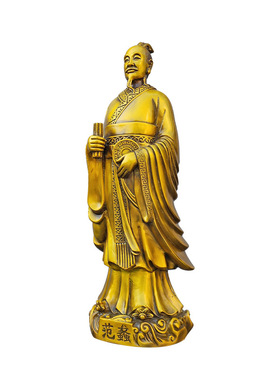黄铜家居装饰商圣范蠡铜像财神爷