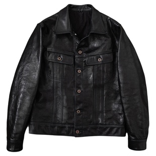 HDK(海觉)重制版风暴骑士Storm Rider 7号全植无涂马皮夹克皮衣