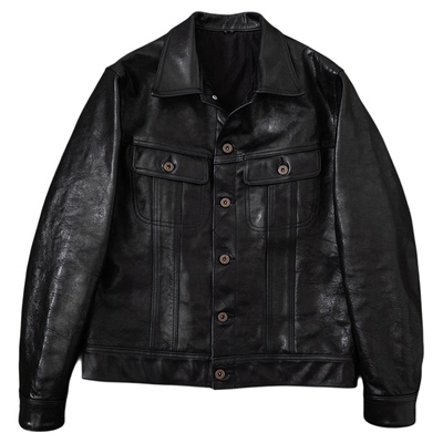 马皮皮衣海觉复古上衣