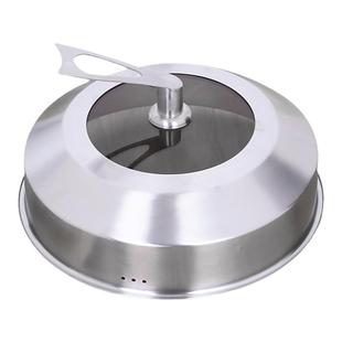 304不锈钢蒸锅锅盖高盖加高26cm28CM30cm24家用炒锅汤锅盖子通用