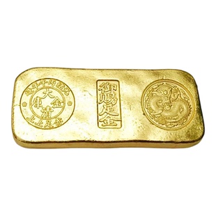 仿古代大清朝御赐金条块金库仿真古董老物件假金砖工艺品装饰摆件