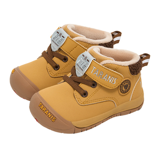 泰兰尼斯218学步鞋冬季新款男童保暖加绒短靴女童轻便软底机能鞋