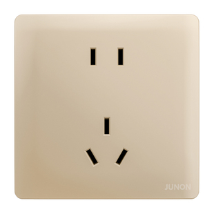 俊朗开关插座面板JUNON官方旗舰超薄天云 云彩金色86型暗装套餐