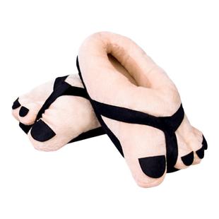 创意搞怪大脚丫棉拖鞋情侣款个性恶搞笑大码五趾室内毛绒居家棉鞋