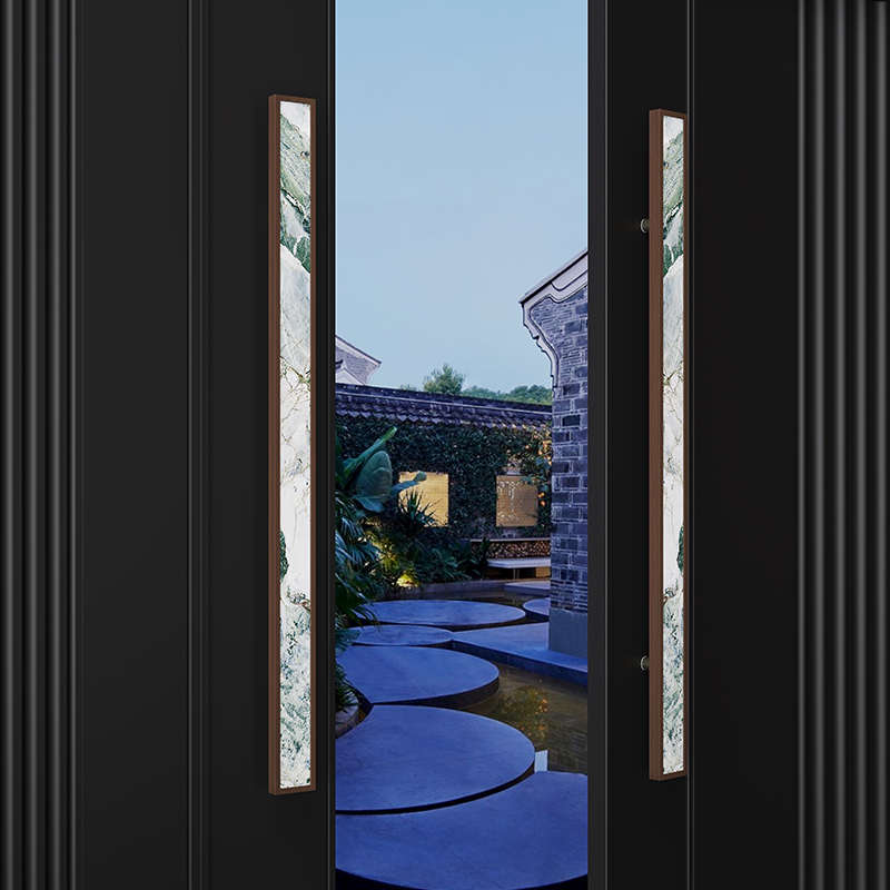 新中式玻璃门拉手对开门门把手对装推拉办公室包厢实木门把手手柄