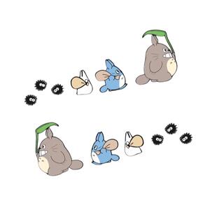 龙猫车贴汽车贴纸创意划痕遮挡贴