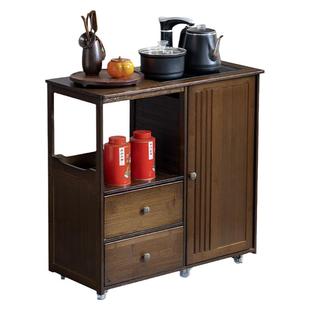 移动茶水柜家用小茶柜办公室茶边柜烧水泡茶一体套装茶具收纳架子