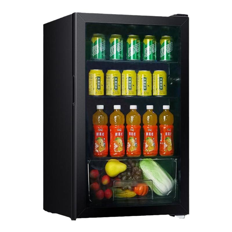美菱冰吧108L小酒柜透明玻璃小冰箱酒水饮料茶叶保鲜展示柜冷藏柜