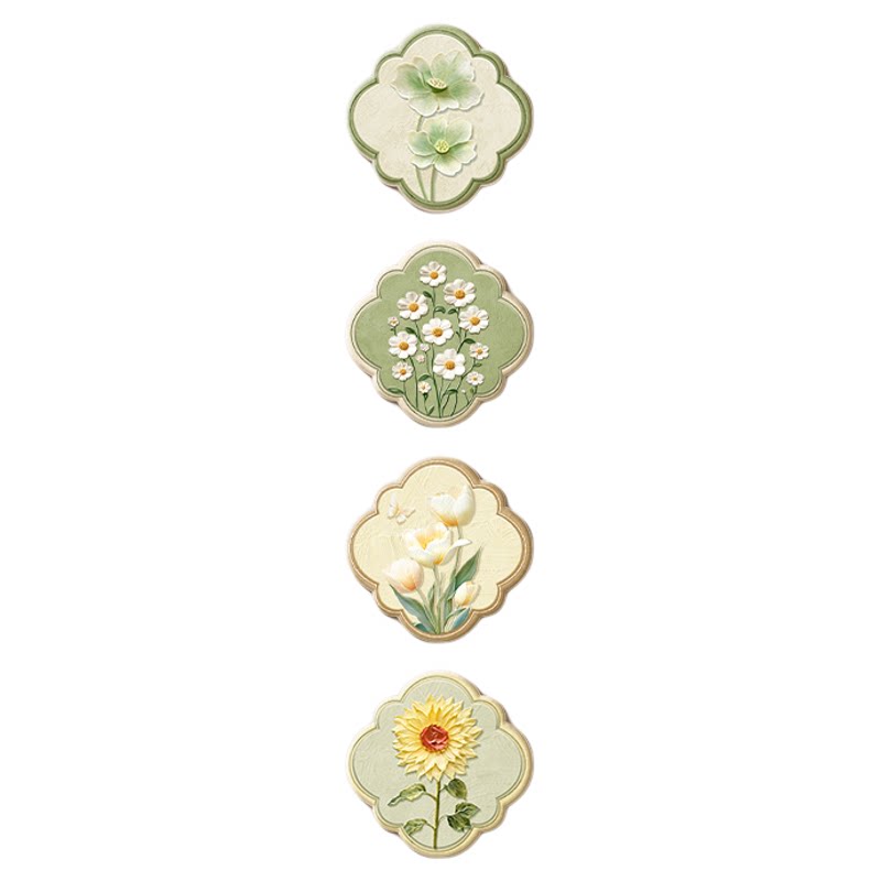 花卉奶油风玄关过道异形装饰画