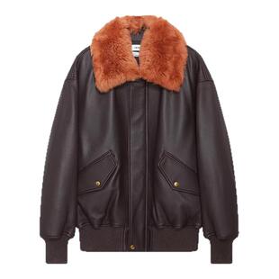 设计师品牌 IMMI 女士皮毛一体毛领鹅绒羽绒夹克银泰百货 300124