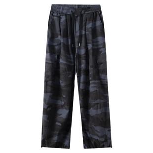 妈个鸡妈 ins美式春季复古迷彩阔腿工装裤男女宽松直筒休闲裤子潮