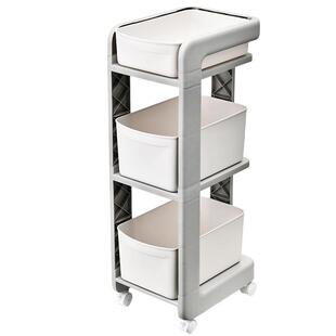 大号书包置物架可移动小推车书本收纳架神器家用放书包桌下滑轮柜