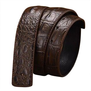 皮带男真皮不带头平滑扣青年休闲H扣无头腰带牛皮没头裤带打孔3.8