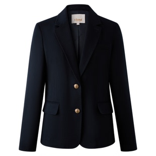 【优可丝】Eland衣恋西装女长袖翻领通勤商务外套2025冬季新款