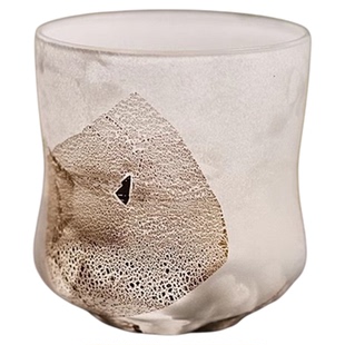 不亦室 王沁 白纯系列主人杯 贴金箔耐热玻璃茶杯