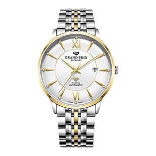 格林瑞士进口全自动机械表商务防水男表18k金镶钻机械表女款99818