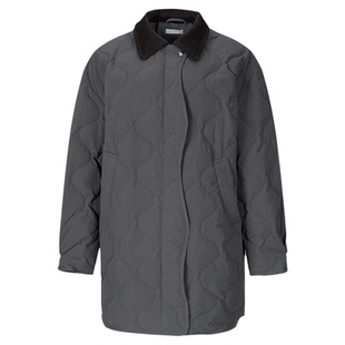 MOUSSY 冬季新品复古风撞色菱格90保暖羽绒服女028IAC30-1124