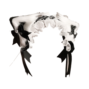 蓝色洛丽塔cos猫耳朵发箍lolita猫娘兽耳发带KC头饰发夹女仆发饰