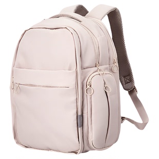 ELECOM多功能透明双肩包痛包学生书包电脑包15.6寸登机包旅行背包