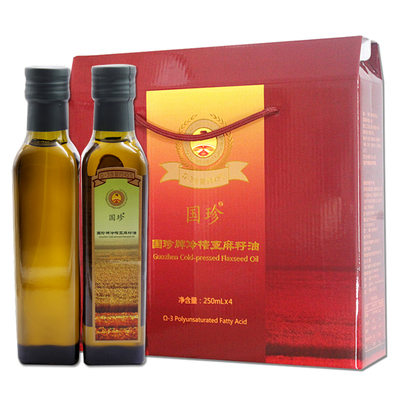 国珍牌冷榨亚麻籽油官网正品