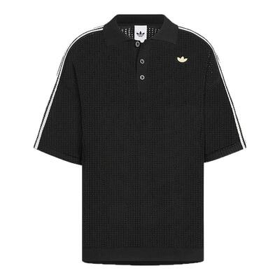 adidas阿迪达斯三叶草网眼钩针衬衫秋男宽松短袖POLO衫KE5815