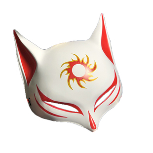 日本和风灵狐脸面具半猫妖狐舞会派对化妆道具儿童女中国风狐狸