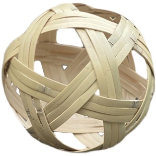 竹编球小蹴鞠竹子儿童玩具手工创意玩教具装饰摆件竹制品绣球道具