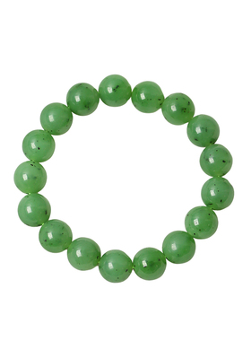 天然俄罗斯碧玉乌兰海苹果绿圆珠手链手串男女款高端玉石饰品礼物