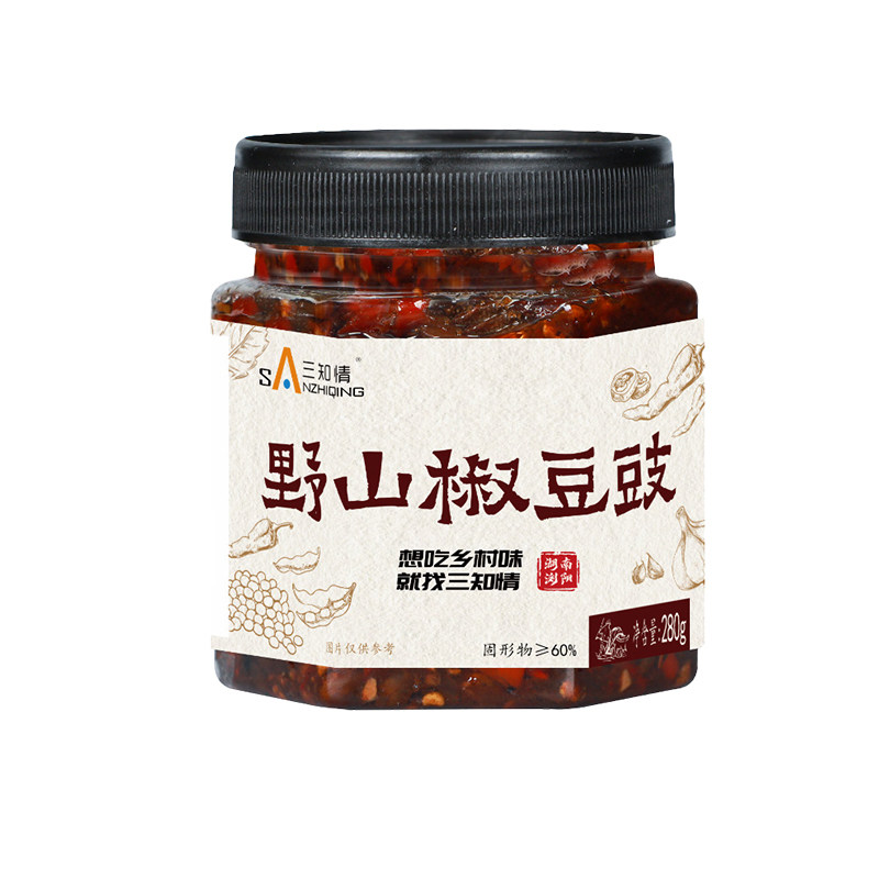 三知情野山椒豆豉下饭酱瓶装