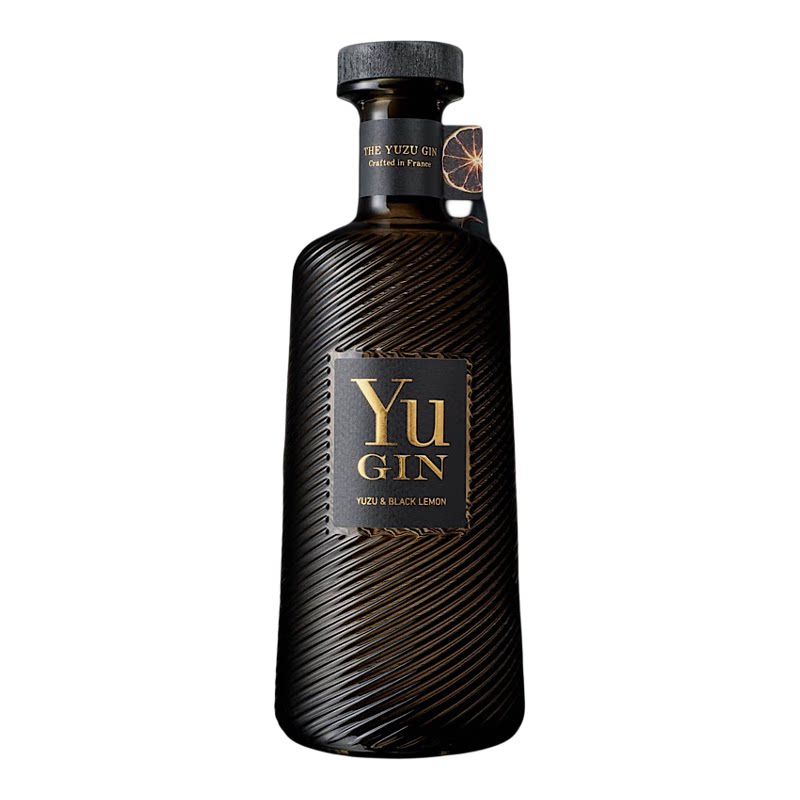 法国YU BLACK LEMON GIN 柑橘皮杜松子并伴有淡淡木质 黑柠檬金酒