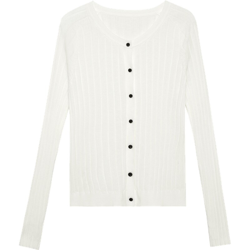 素然klee klee 女士休闲经典肌理感环保棉纱内搭可外穿针织开衫