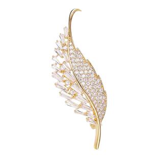 树叶胸针女高端精致时尚西装别针胸花轻奢高级感复古大衣毛衣配饰