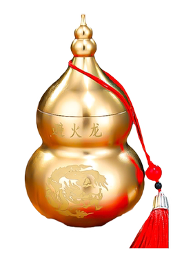 黄铜辟火龙瓶子家居摆件壁火龙罐