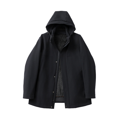 可拆分兔毛皮拼接鹅绒羽绒派克