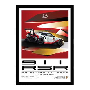 汽车24小时勒芒耐力赛海报保时捷911装饰画919赛车现代简约画挂画