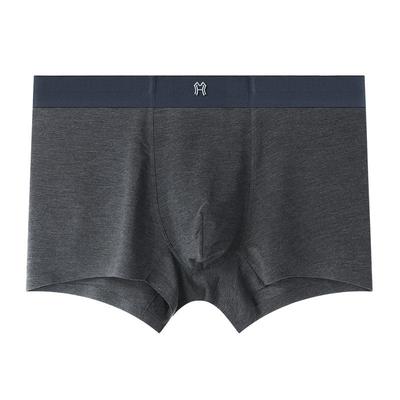 韩玛斯莫代尔纯色透气四角内裤男