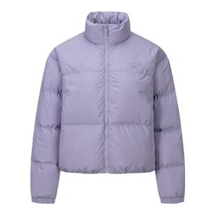 Reebok锐步官方26年新款女子立领保暖舒适后背印花羽绒夹克外套