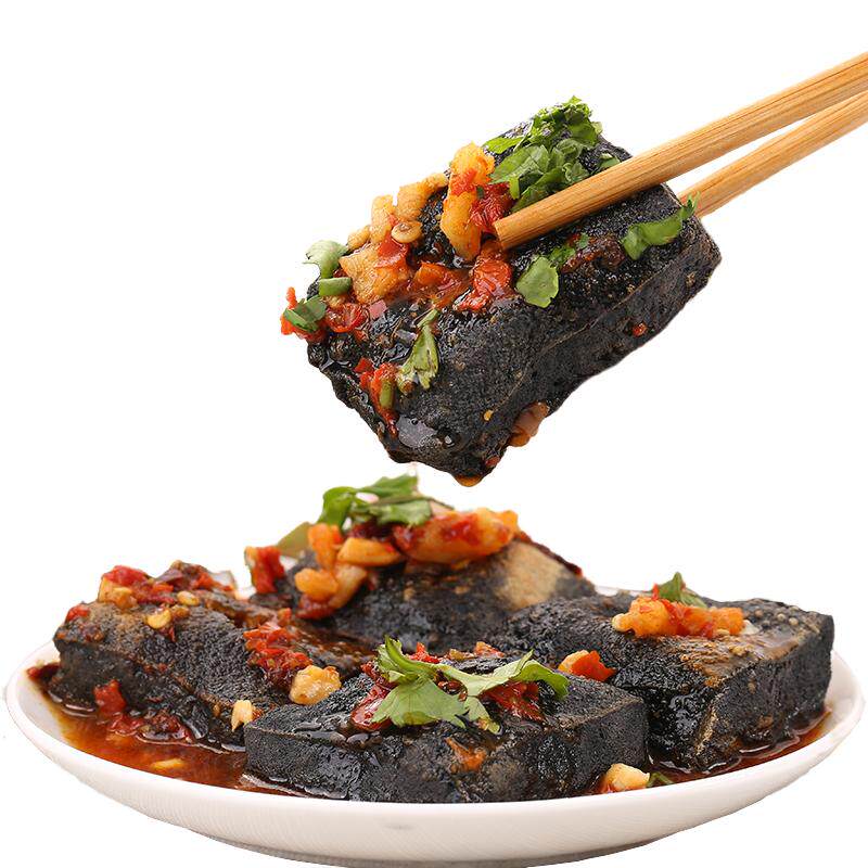 聚美合正宗长沙特产小吃经典灌汤油炸黑色半成品新鲜臭豆腐生胚