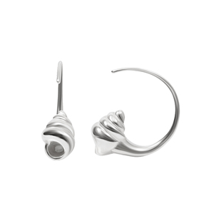 TWOR/沙滩系列贝壳海螺正反戴s925银耳环精致时尚新款小众耳饰女