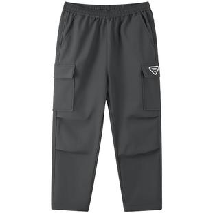 【冲锋暖壳裤】奕时代胖男童加绒裤子中大童工装裤加厚直筒裤男孩