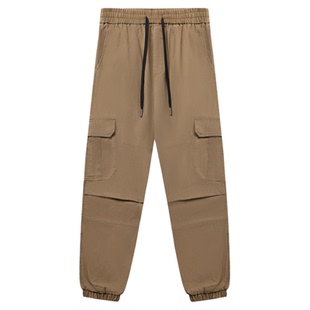 GWIT 美式经典大口袋cargo重工水洗做旧休闲裤春秋束脚工装裤男