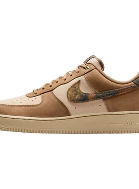 Nike耐克空军一号男鞋落叶卡其棕色AF1复古运动鞋板鞋IO9803-200