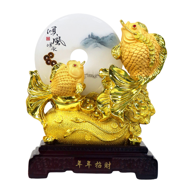 沙金金龙鱼摆件年年招财开业礼品
