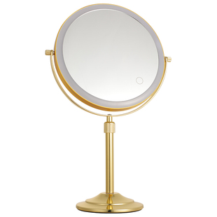 双面化妆镜台式led带灯宿舍桌面镜子梳妆镜放大家用美容镜补光镜