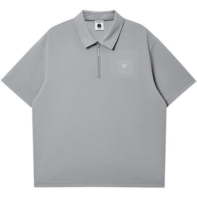 杰克琼斯男装夏季polo衫上衣简约休闲潮尖领领型华夫格肌理面料
