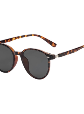 江疏影同款偏光墨镜女豹纹玳瑁色小脸太阳镜男网红ins方框眼镜潮